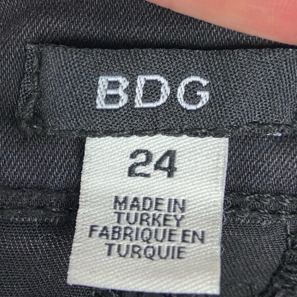 URBAN Outfitters‎ Ruffle Flare Jeans High Rise Black Size 24 Bell Bottom Denim - Picture 9 of 14